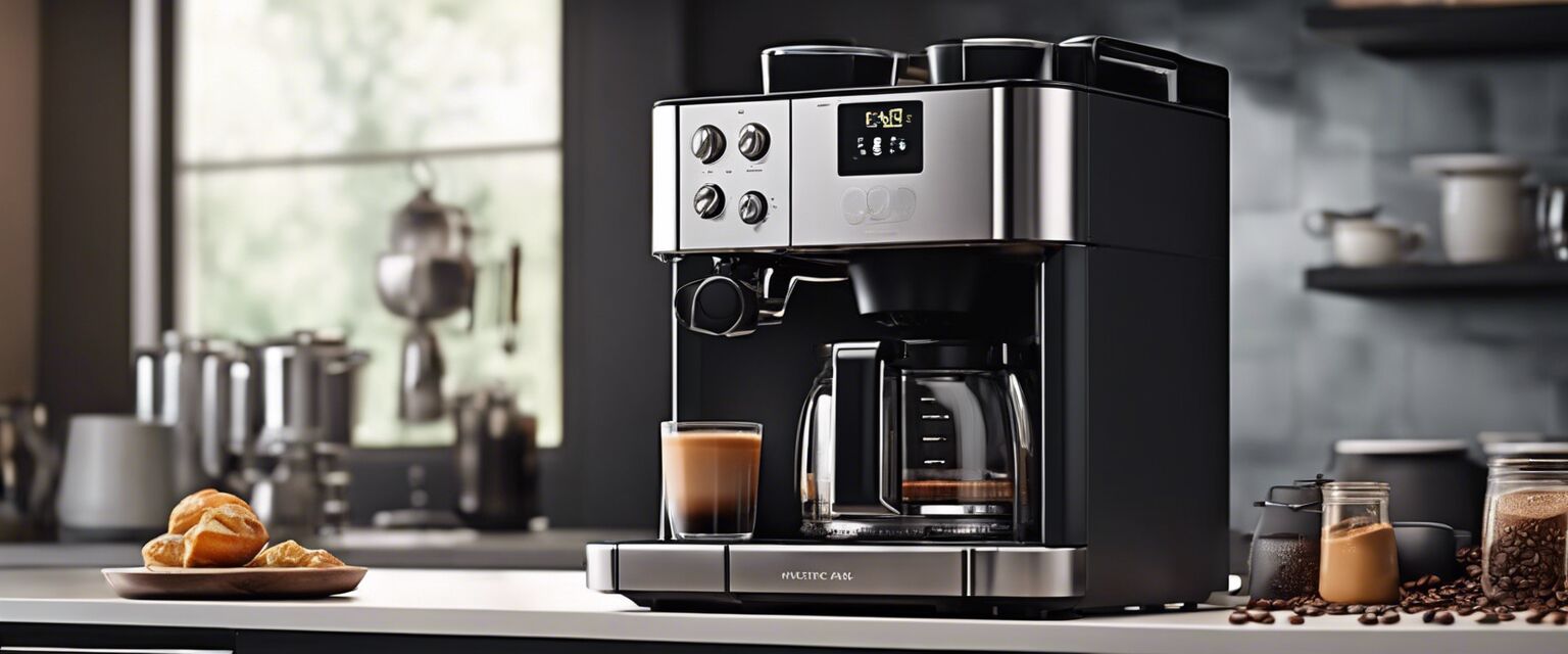 Premium coffee maker in kitchen