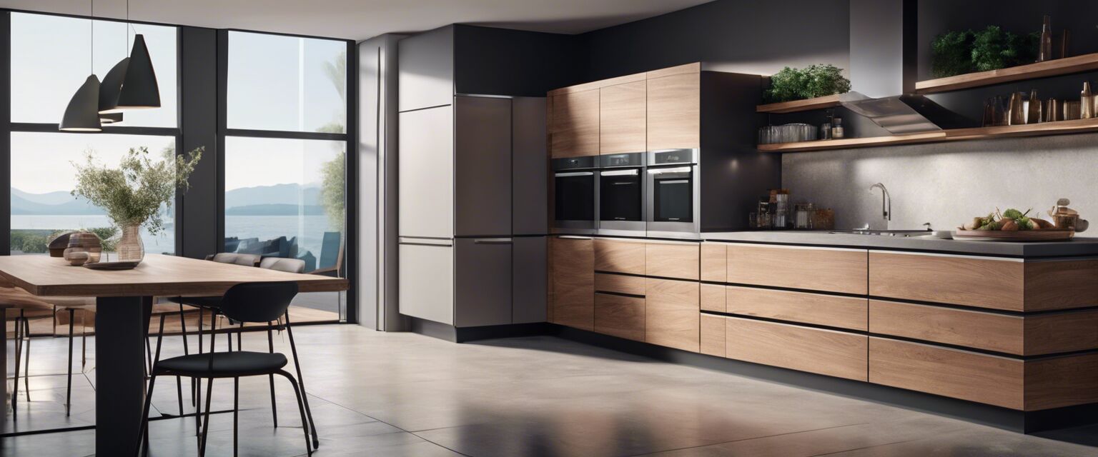 Premium dishwasher integrated into modern kitchen cabinetry